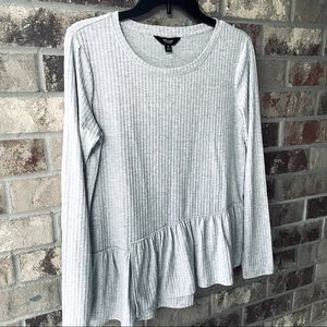 Simply Vera Vera Wang Gray Long Sleeve Top